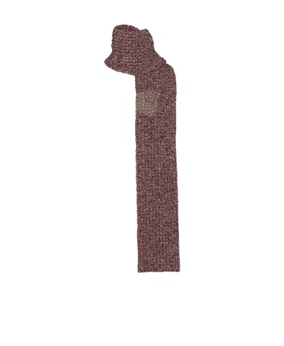 Maison Margiela Mended Wool-alpaca Scarf In Brown