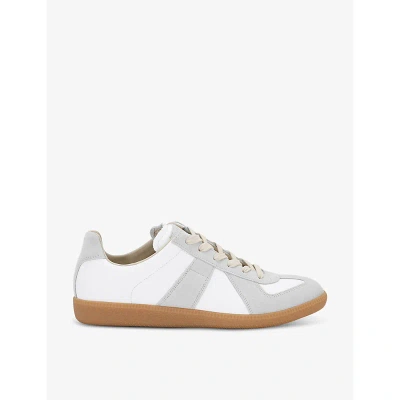 Maison Margiela Mens White Replica Leather Low-top Trainers