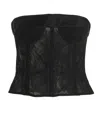 Maison Margiela Mesh-panel Cropped Top In Black