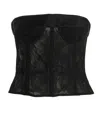 Maison Margiela Mesh-panel Cropped Top In Black