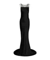 Maison Margiela Hammered Satin Gown Woman Black In Black
