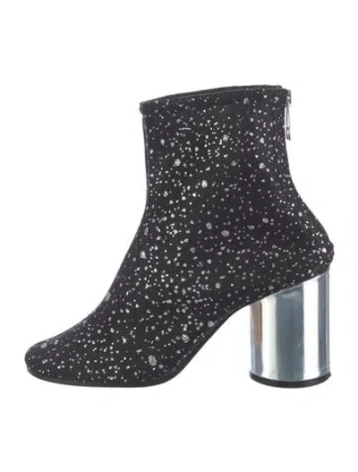 Pre-owned Maison Margiela Mesh Printed Sock Boots In Black