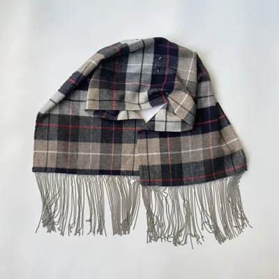 Pre-owned Maison Margiela Metal Chain Fringe Check Scarf