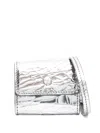 Maison Margiela Metallic Cracked-effect Airpods Case In Metallic