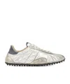 Maison Margiela Sprinters Nylon And Leather Low-top Sneakers In Silver