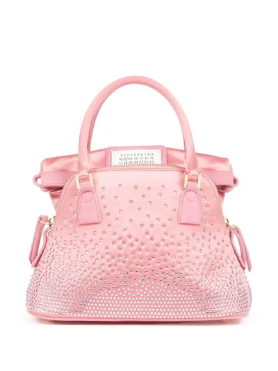 Maison Margiela Rhinestone Chain Shoulder Bag In Pink