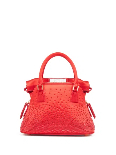 Maison Margiela Mini 5ac Embellished Tote In Red