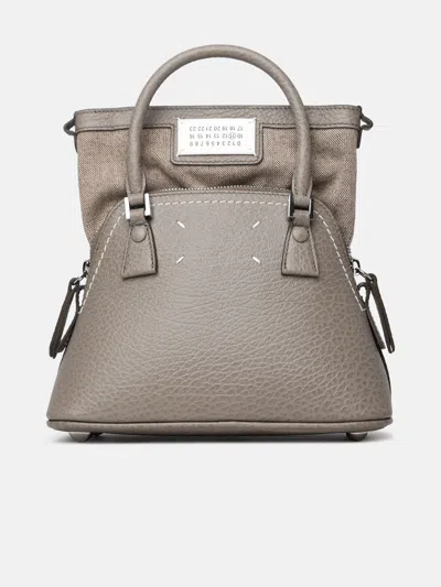 Maison Margiela Micro '5ac Classique' Bag In Dove-gray Leather In Grey