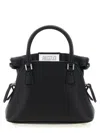 Maison Margiela Structured Textured Leather Shoulder Bag In Black