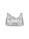 Maison Margiela Glam Slam Hobo Micro Unisex Metallic Grey In Silver