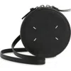 Maison Margiela Micro Circle Leather Crossbody Bag In Black
