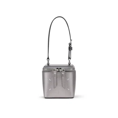 Maison Margiela Micro Cube Handbag Unisex Metallic Grey