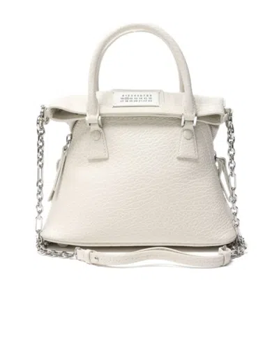 Maison Margiela Micro-standard Shoulder Bag In White