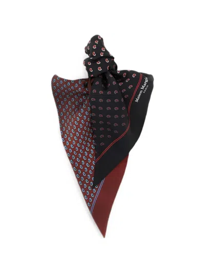 Maison Margiela Paisley Motif Reversible Scarf Dual Design In Multi
