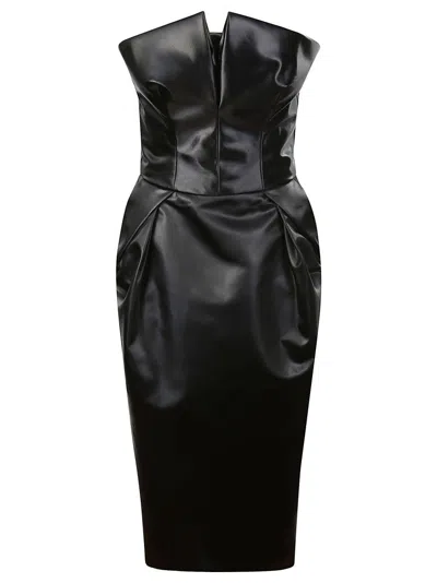 Maison Margiela Midi Dress In Black