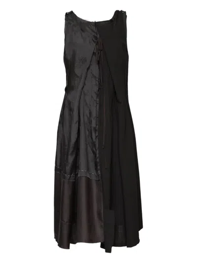 Maison Margiela Midi Dress Made From Virgin Wool In Black