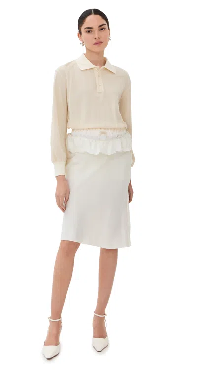 MAISON MARGIELA MIDI DRESS SAND AND HEALING ALOE