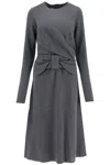 Maison Margiela Women's Midi Dress With Oversized Bow Detail In Grey