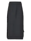 Maison Margiela Midi Skirt In Black