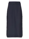 Maison Margiela Blue Skirt With Satin Side Panels In Blue