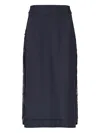 Maison Margiela Blue Skirt With Satin Side Panels In Blue