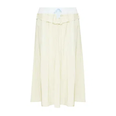 Maison Margiela Midi Skirt In Neutral