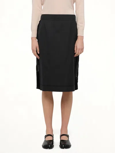 Maison Margiela Midi Skirt In Black