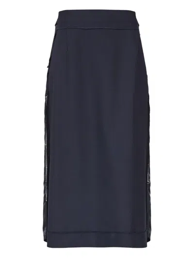 Maison Margiela Midi Skirt In Black