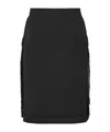 Maison Margiela High-waisted Satin Midi Skirt Slit Detail In Black