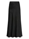 Maison Margiela Midi-length Flared Hem Skirt In Acetate In Black