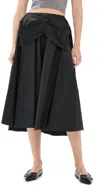 Maison Margiela Deconstructed-waist Nylon Midi Skirt In Black