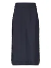 Maison Margiela Blue Skirt With Satin Side Panels In Blue