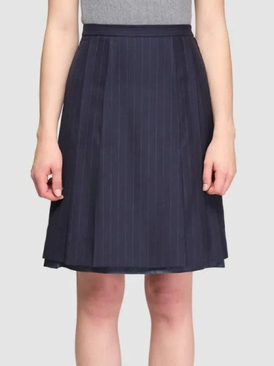 Maison Margiela Midi Skirt In Blue