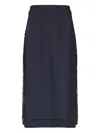 Maison Margiela Blue Skirt With Satin Side Panels In Blue