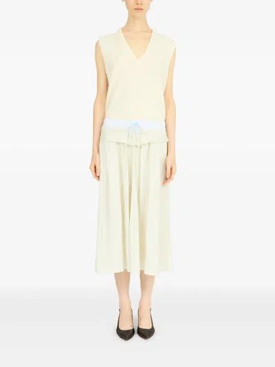 Maison Margiela Midi Skirt In White