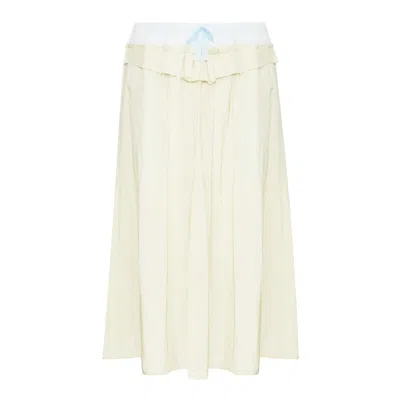 Maison Margiela Midi Skirt In White