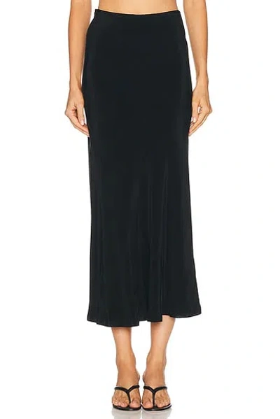 Maison Margiela Midi Slip Skirt In Black