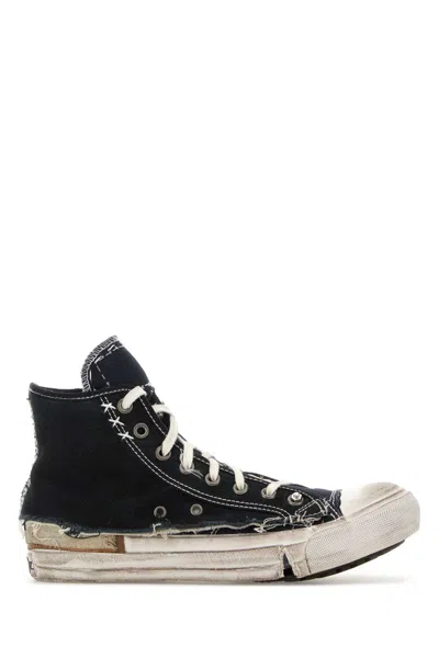 Maison Margiela Midnight Blue Canvas Loved To Death Sneakers In Multi