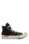 Maison Margiela Midnight Blue Canvas Loved To Death Sneakers In Black