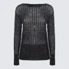 Maison Margiela Dark Blue Crewneck Sweater In Blue