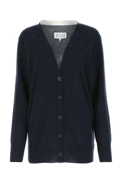 Maison Margiela Blue V-neck Cardigan