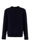 MAISON MARGIELA MIDNIGHT BLUE WOOL BLEND OVERSIZE SWEATER