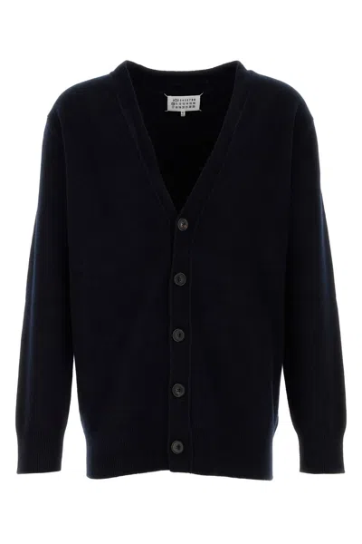 MAISON MARGIELA MIDNIGHT BLUE WOOL CARDIGAN
