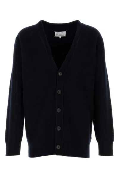 Maison Margiela Midnight Blue Wool Cardigan