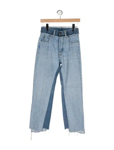 Pre-owned Maison Margiela Mid-rise Straight Leg Jeans In Blue