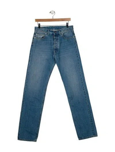 Pre-owned Maison Margiela Mid-rise Straight Leg Jeans In Blue