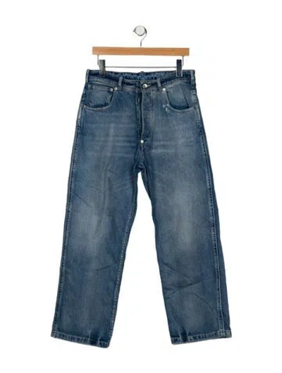 Pre-owned Maison Margiela Mid-rise Straight Leg Jeans In Blue