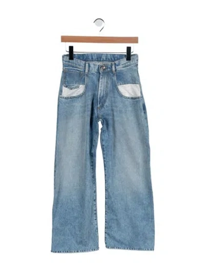 Pre-owned Maison Margiela Mid-rise Wide Leg Jeans In Blue