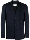 Maison Margiela Button-up Wool-blend Blazer In Blau