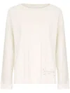 Maison Margiela Round-neck Jumper In White